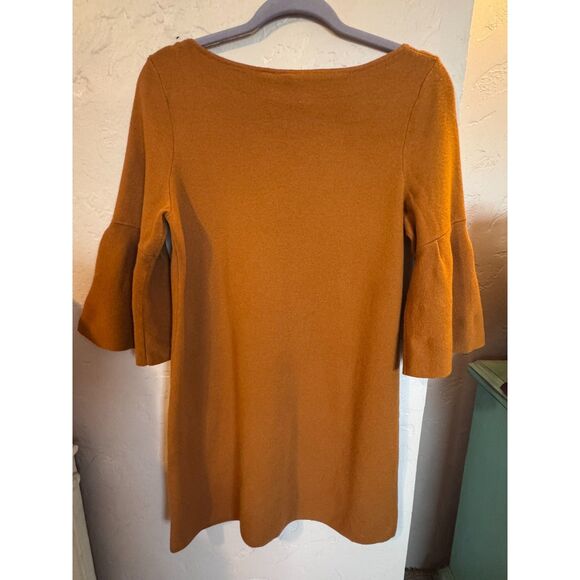 Moth x Anthro Chester Tunic Sweater Dress Camel Orange Medium Anthropologie - Picture 5 of 7